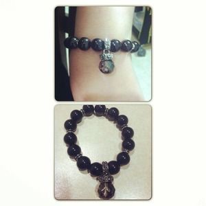 Black beaded bracelets
