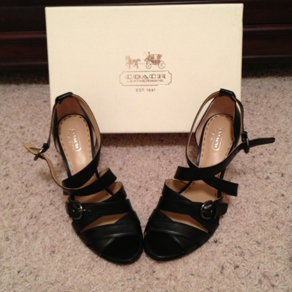 Coach black heels