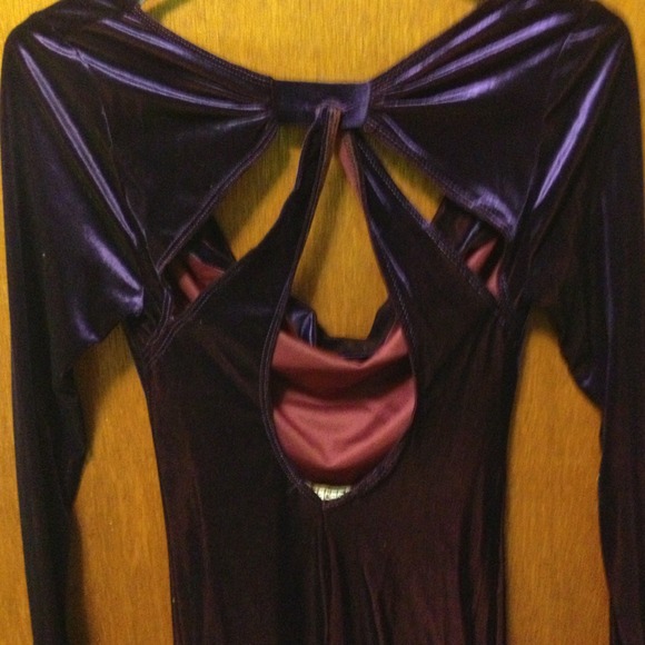 Arden B purple velvet party dress - Picture 2 of 4