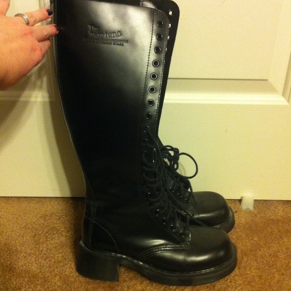 Dr Marten knee high lace up boots