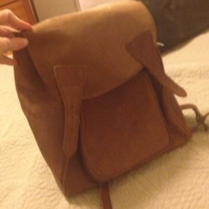 Authentic Leather backpack with cowhide