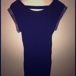 Black forever 21 sequin accent dress(short)