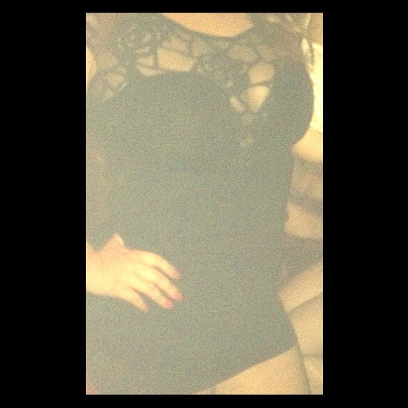 Flirty cute lace and black dress