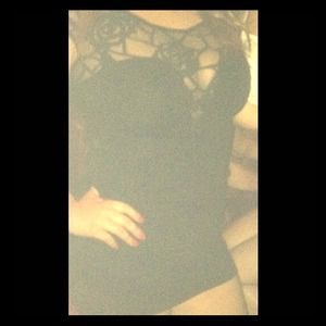 Flirty cute lace and black dress