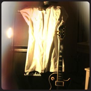 Cute zipper white dress