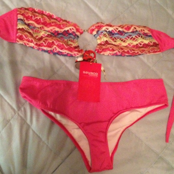 Pink Colombian bathing suit.