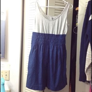 Bundle: Blue Strapless Ruffle & GreyConverse Dress