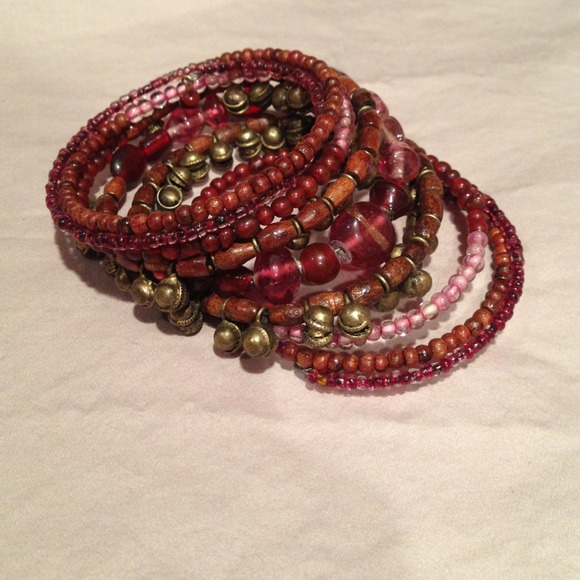 Coil style cranberry bracelet!