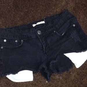 Black Denim Shorts