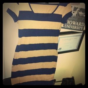 Stripped fitted dress