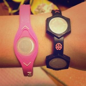 Pink and black power bands