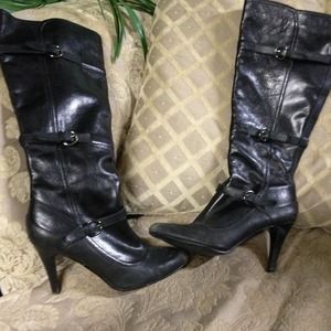 Knee high black boots