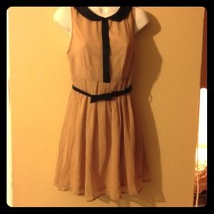 Peter Pan collared sheer dress