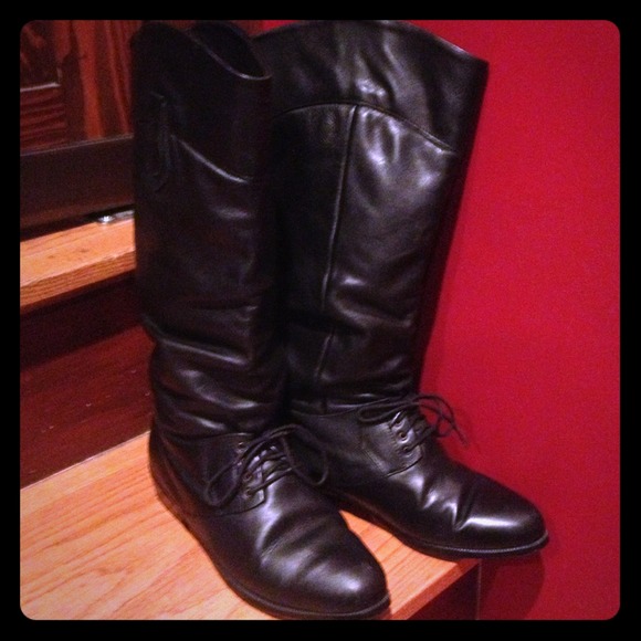 Black riding boots