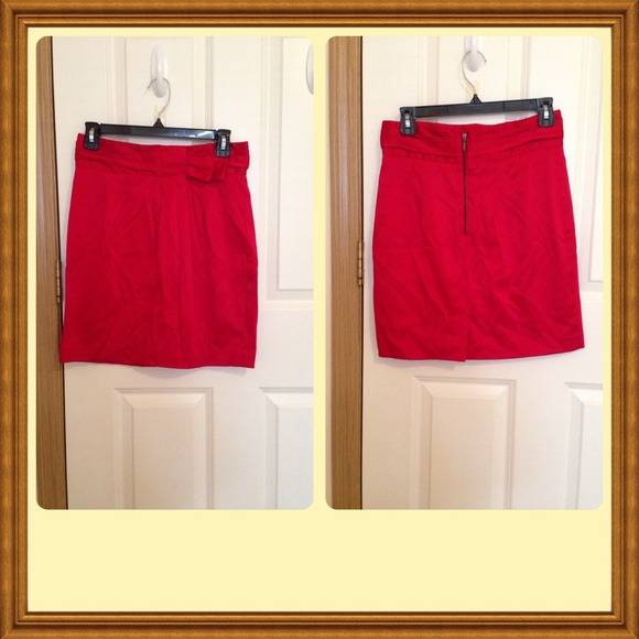 A bright red skirt