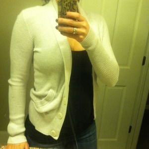 SOLD::AE waffle cardigan & F21 sweater