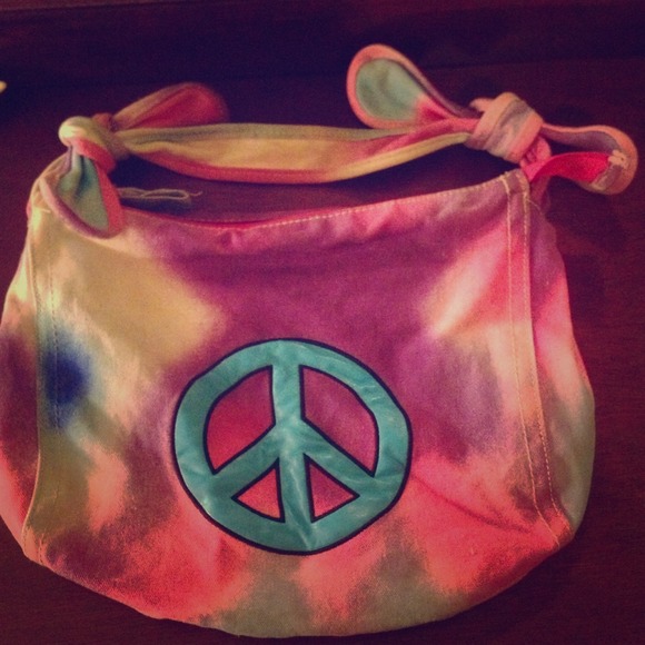 Tiedie peace sign purse!