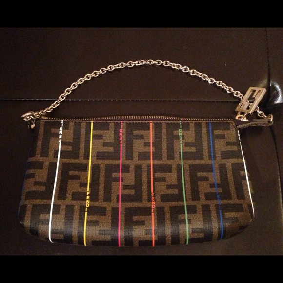 ❤❤❤❤SOLD❤❤❤❤Authentic Fendi multicolor stripe bag