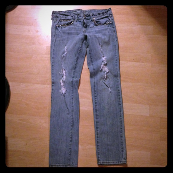 Distressed jeans