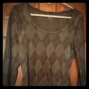 Three Dots Long Sleeve Plaid Boutique Shirt ~ L