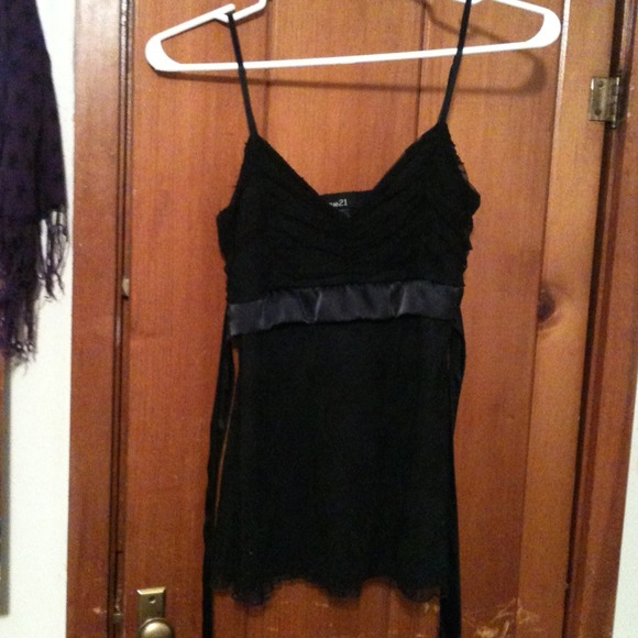 Black lace tank top
