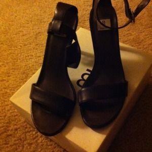 Brown ankle strap heels/ Bundled with wedges