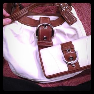 Lightly loved coach bag and matching wallet!