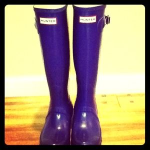 Royal purple hunter rainboots