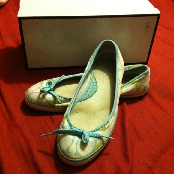 Coach Multi Blue flats - Picture 1 of 1