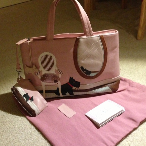 Bundled Authentic Pink Radley Purse and  Red Tank