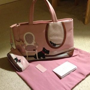 Bundled Authentic Pink Radley Purse and  Red Tank