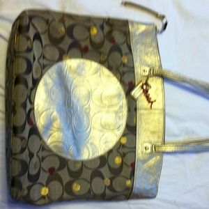 Large brown and gold tote 💕Traded💕