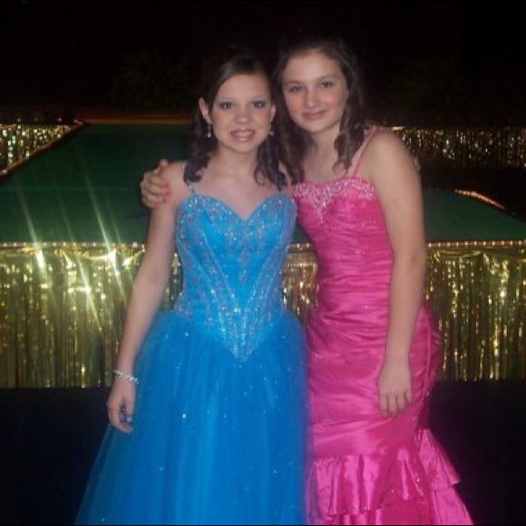 Blue pageant dress- size 0 - Picture 1 of 3