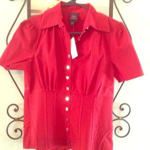NWT 2b Bebe Red Shirt
