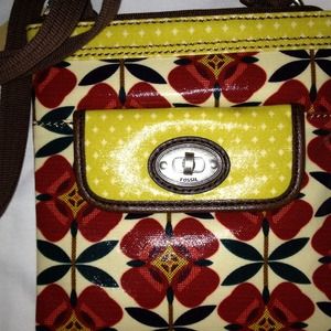 New Fossil vintage FLORAL cross body purse handbag