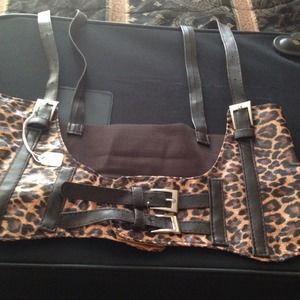 Corset belt leopard