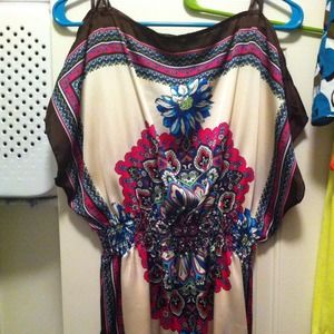 Empire waist silky shirt.