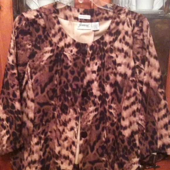 Leopard print shirt.