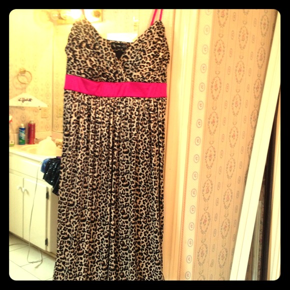 Cheetah/pink cocktail dress