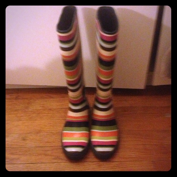 REDUCED! Size 5 authentic coach rain boots!!