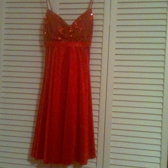 NWOT sexy red sequin top dress