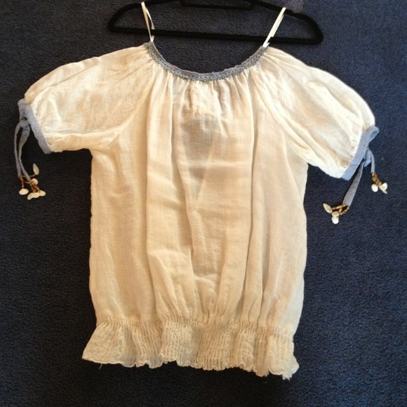 Free People Summer Top with real seashell detail - Picture 4 of 4
