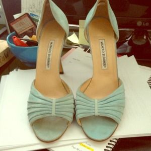 Manolo Blahnik suede high heels