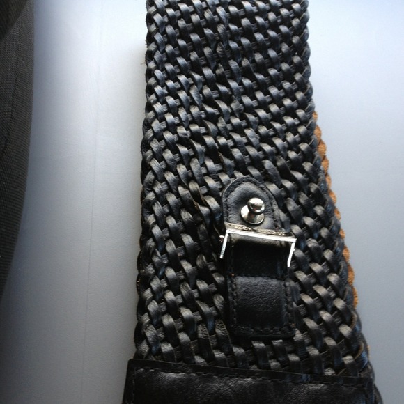 Michael Kors woven belt, blk