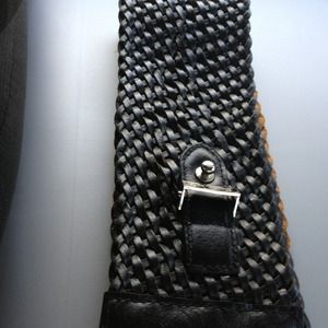 Michael Kors woven belt, blk