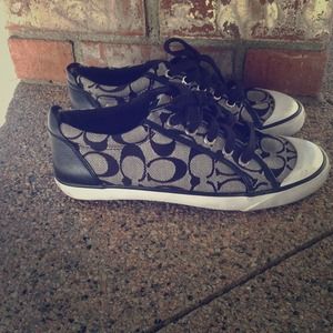 Authentic black coach shoes
