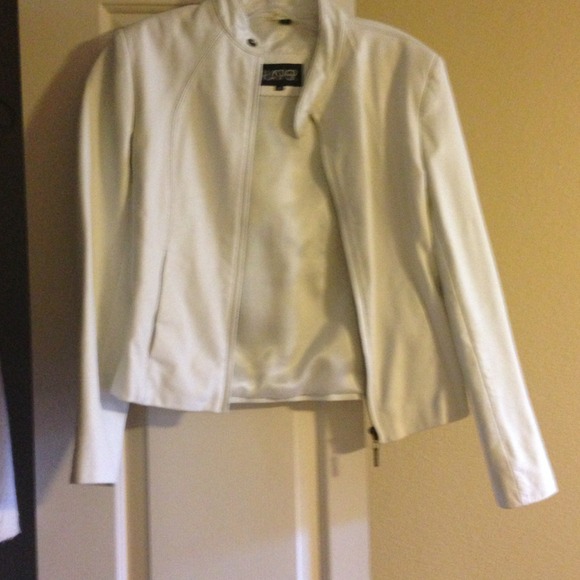 White leather jacket