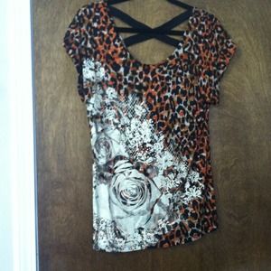 Leopard Print Top with Embellishment