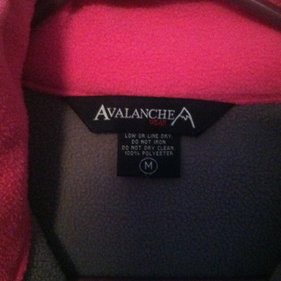 Women's pink and grey zip up fleece - Picture 2 of 3