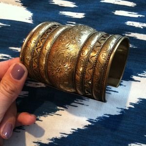 Gold cuff bracelet